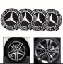 4 броя капачки за джанти Mercedes Benz 75mm Black, снимка 1