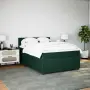 vidaXL Боксспринг легло с матрак, зелена, 140x190 см, кадифе, снимка 3