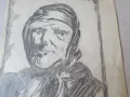 1942г. рисунка молив -Баба Тонка, подпис, снимка 4