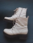 Бели дамски ботуши / боти, 39 номер, снимка 1