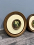 Кръгла антикварна картина, комплект от две, снимка 7