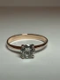Здатен пръстен 14К с диамант 0,51 ct  сертификат, снимка 8