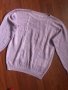 Плетен розов пуловер, снимка 1 - Блузи с дълъг ръкав и пуловери - 31040940