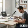 Професионална Ротационна Гилотина / Нож за Хартия Ediesi A4 (Бял), снимка 7