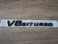 черен надпис Mercedes Benz V8 Biturbo, снимка 1