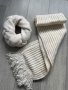 Шапка и шал плетиво, снимка 1 - Шалове - 42711109