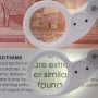 Професионална мощна джобна лупа с LED осветление 40X за бижутери часовникари ремонт камъни злато, снимка 3