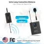 Bietrun UHF безжична петлична микрофонна система/микрофон за слушалки, снимка 3