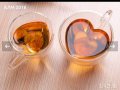 Чаша СЪРЦЕ стъклена с двойно дъно Свети Валентин