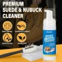 Нов Препарат за велур и набук 200 мл с четка и микрофибърна кърпа за почистване на обувки, снимка 2