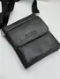 Hugo Boss Елегантна Черна Кожена Мъжка Чанта С Прегради И Регулируема Презрамка Код SEM-793, снимка 4