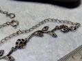 РАЗКОШНО ФЛОРАЛНО СКЪПОЦЕННО СРЕБЪРНО КОЛИЕ СРЕБРО 925 с ЮВЕЛИРНО ФАСЕТИРАНИ МАРКАЗИТИ 37725, снимка 8