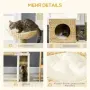 Дърво за котки PawHut с къщичка за котки, снимка 5