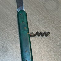 Българска ножка със зелена дръжка от каталин , снимка 1 - Ножове - 37015078