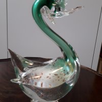 Лебед от цветно стъкло Murano , снимка 1 - Колекции - 31716504