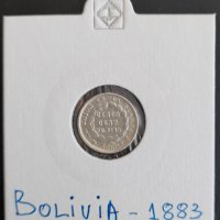 Сребърна монета Боливия 5 Сентавос 1883 г., снимка 1 - Нумизматика и бонистика - 39161242