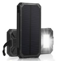 Мощна соларна батерия 10000mAh POWERBANK с фенер, снимка 5 - Соларни лампи - 40705688