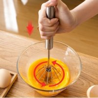 Въртяща се метална бъркалка за яйца и сосове, снимка 5 - Прибори за хранене, готвене и сервиране - 39518554