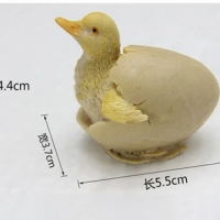 3D Пиле в яйце силиконов молд форма фондан шоколад свещ гипс украса, снимка 2 - Форми - 36458352