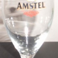 Стъклена чаша за бира Амстел / Amstel, за ценители и колекционери, лимитирано издание, снимка 1 - Чаши - 42497056