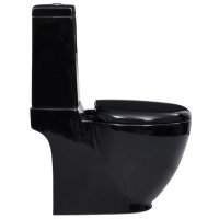 Керамичен моноблок тоалетна чиния кръгла долно оттичане черна, снимка 4 - Други - 38164237