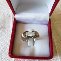 Сребърен пръстен с цирконий, снимка 1 - Пръстени - 29167606