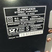 PIONEER A-443 STEREO AMPLIFIER-MADE IN JAPAN-ВНОС GERMANY LD2E0909231749, снимка 12 - Ресийвъри, усилватели, смесителни пултове - 42134113