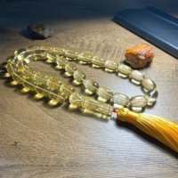 Уникална молитвена броеница Розарий от Балтийски кехлибар 340 карата, снимка 7 - Други - 37220150