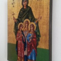 Икона на Света София, Вяра, Надежда и Любов icona Sveta Sofia, снимка 3 - Икони - 15712192