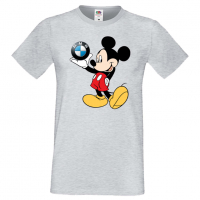 Мъжка тениска Mickey Mouse BMW Подарък,Изненада,Рожден ден, снимка 4 - Тениски - 36576741