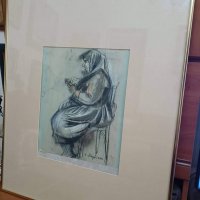 Картина на Анета Дръгушану ,рамкирана,пастел, снимка 6 - Други ценни предмети - 37118357