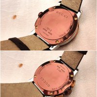 GUCCI G-Chrono XL Black Dial Brown Leather Men's Watch 44мм мъжки часовник като нов, снимка 18 - Мъжки - 39367413