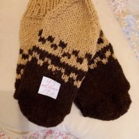 Ръчно плетени мъжки чорапи от вълна, размер 43, снимка 1 - Мъжки чорапи - 42826928