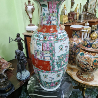 Прекрасна голяма много красива антикварна китайска порцеланова ваза , снимка 1 - Декорация за дома - 44665974