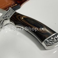 Уникален масивен ловен нож с кожена кания, снимка 2 - Ножове - 38417192