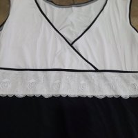 Черно-бяла дамска рокля № XL, снимка 1 - Рокли - 37071123