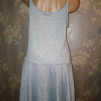Bik Bok -L- Нова лека лятна рокля от тънко трико в сиво , снимка 2 - Рокли - 37481193