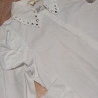 H&M бяла памучна риза н. 44, днес 7 лв, снимка 2 - Ризи - 29501631