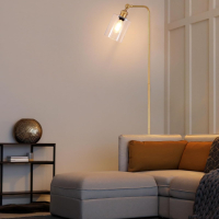 Индустриална подова лампа EDISHINE, 160 см със стъклен абажур, LED,Е27, снимка 8 - Лампиони - 44516671