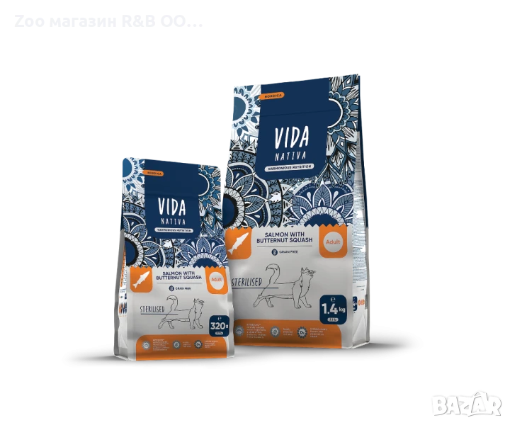 VIDA CAT NATIVA GRAIN FREE NORDICA храна за кастрирани котки със сьомга и тиква, снимка 1