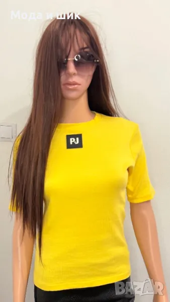 Блузка жълта къса на Паус Дженс, снимка 1