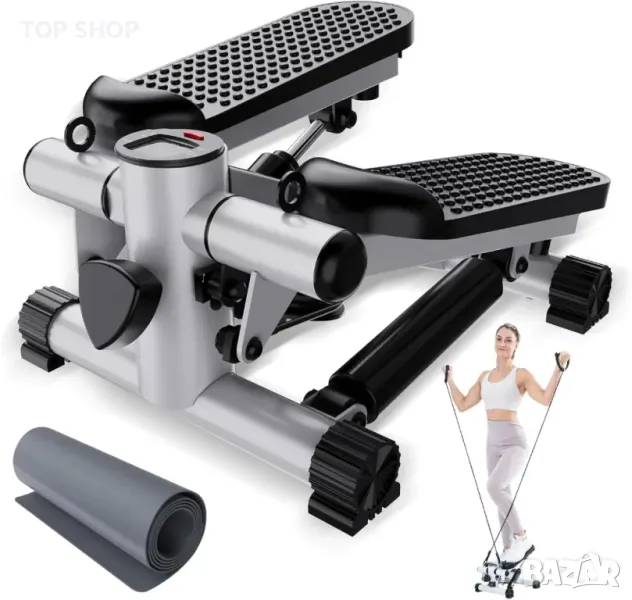Степер CITYSPORTS за упражнения у дома, мини със съпротивителни ленти, снимка 1