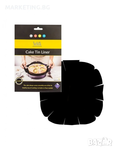 Подложка за кекс NoStik, до 260°, черен, в плик, снимка 1