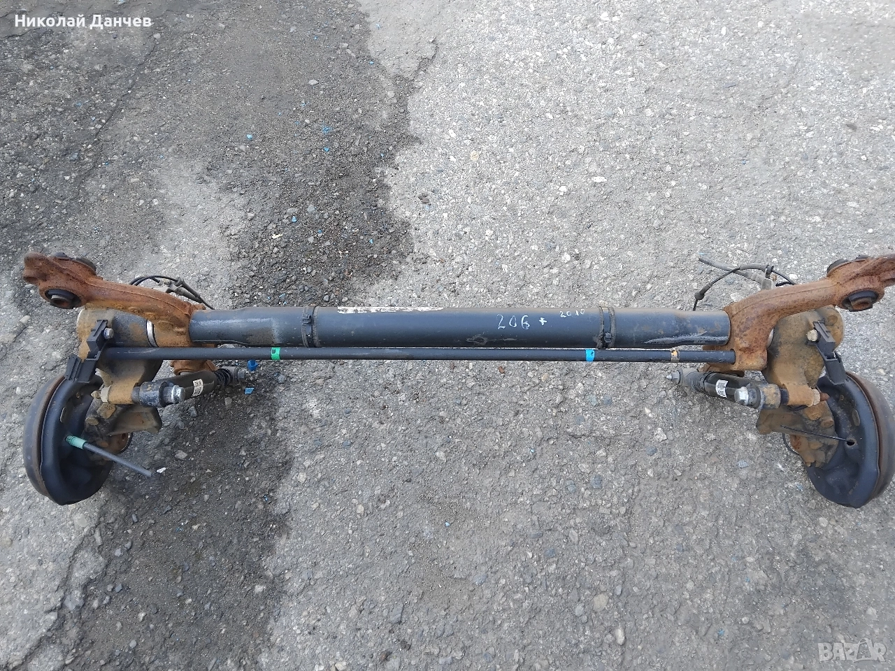 мост заден к т с амортисьори,барабани, АВС за пчежо 206 плюс, снимка 1