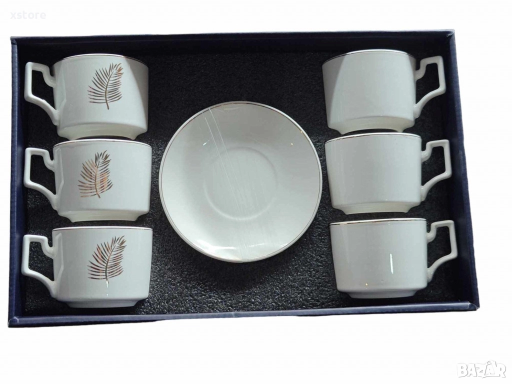 Луксозен олекотен порцеланов комплект от 12 части, за вашия изискан стил , снимка 1
