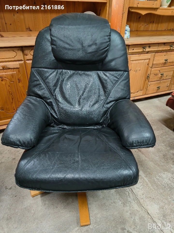 Relax кресло от естествена кожа , снимка 1