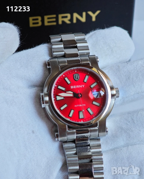 BERNY-Men Automatic Diver Watch Red, снимка 1