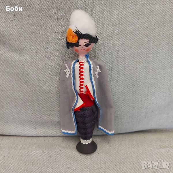 Стара Соц Българска Битова Кукла Ерген - 27см, снимка 1