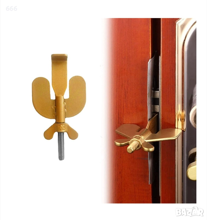 Преносима брава от неръждаема стомана, Mmgoqqt, 1,5-3 см, лесна за инсталиране, за сигурност на дома, снимка 1