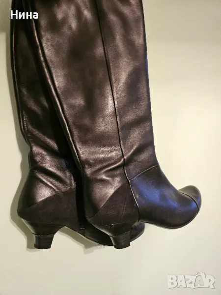 Кожени ботуши на ток , снимка 1